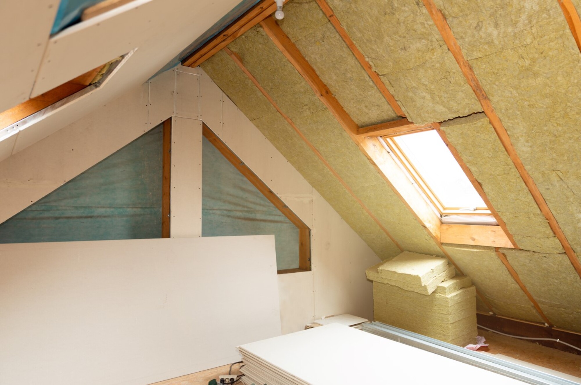 Pose laine de roche plafond