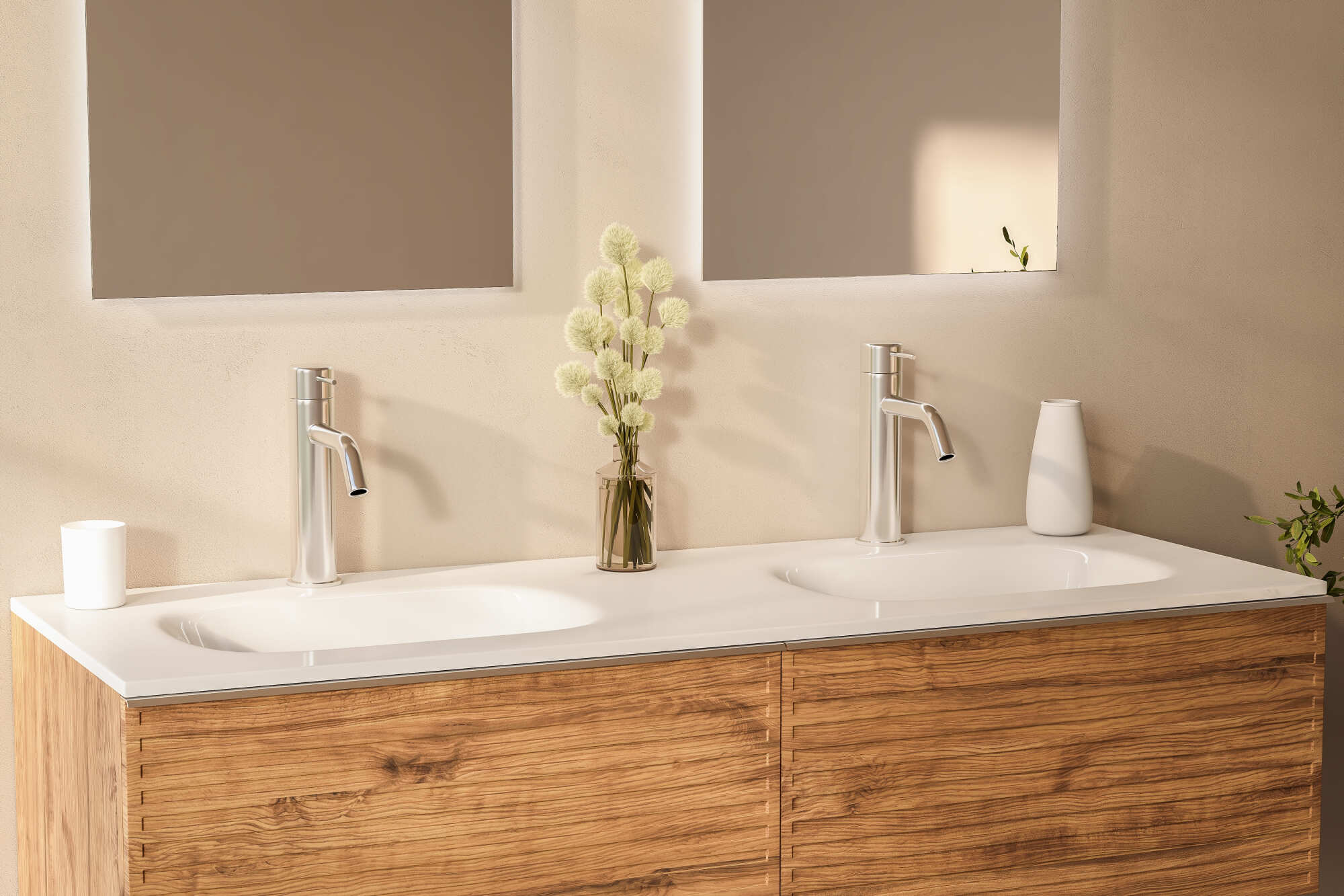 Fourniture et pose plan vasque double