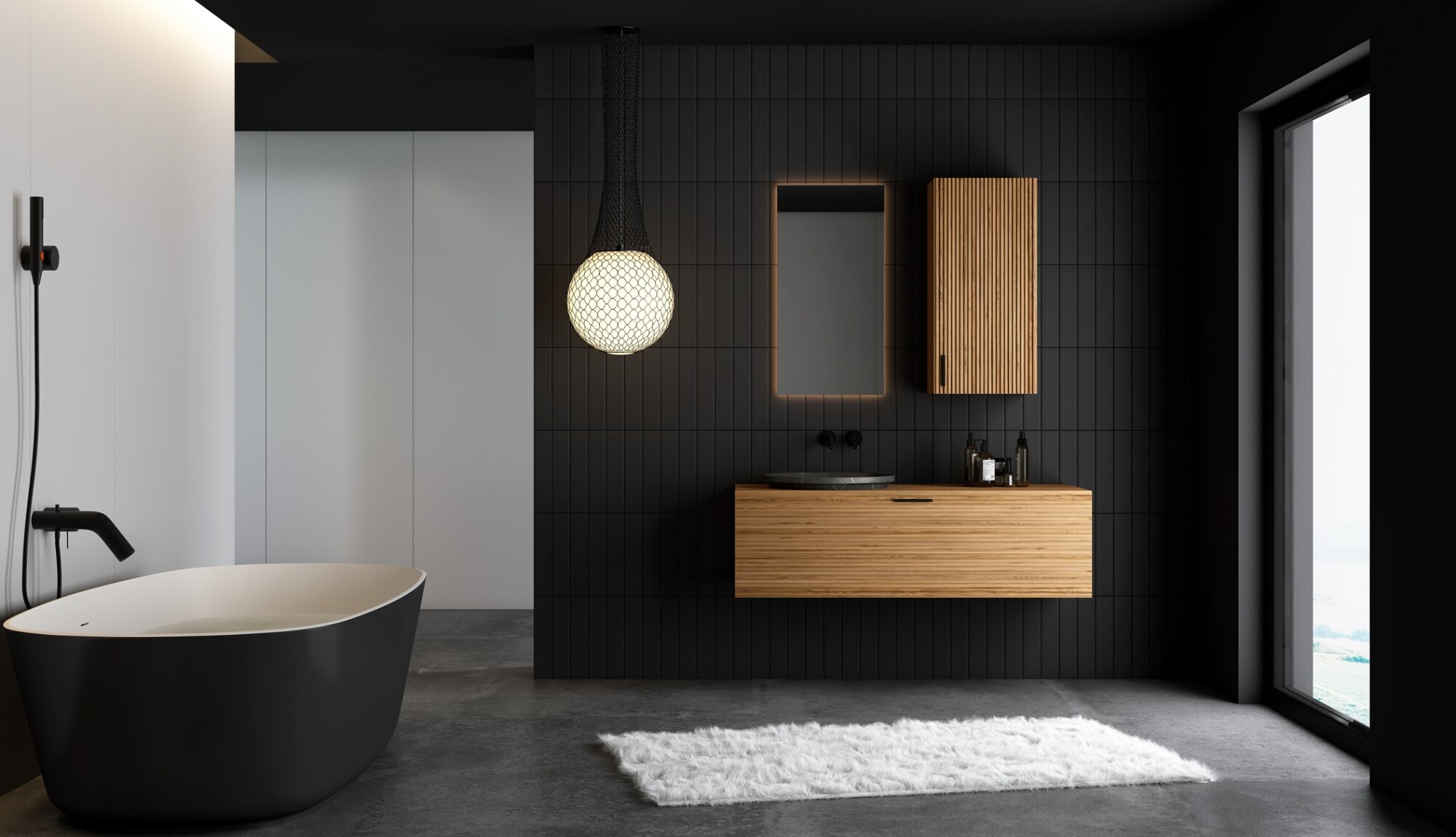 Meuble de salle de bain industrielle