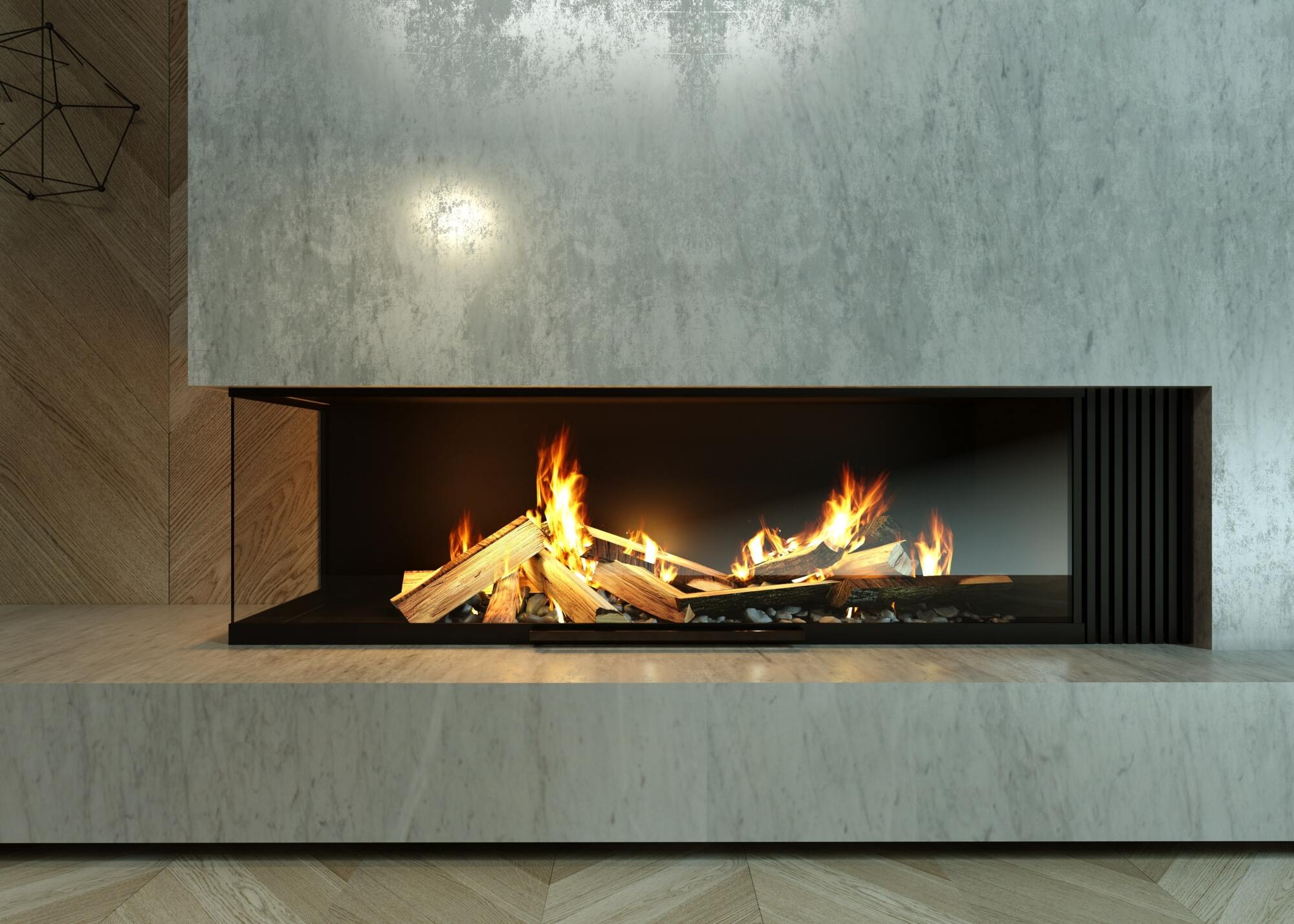 Installation de cheminée design