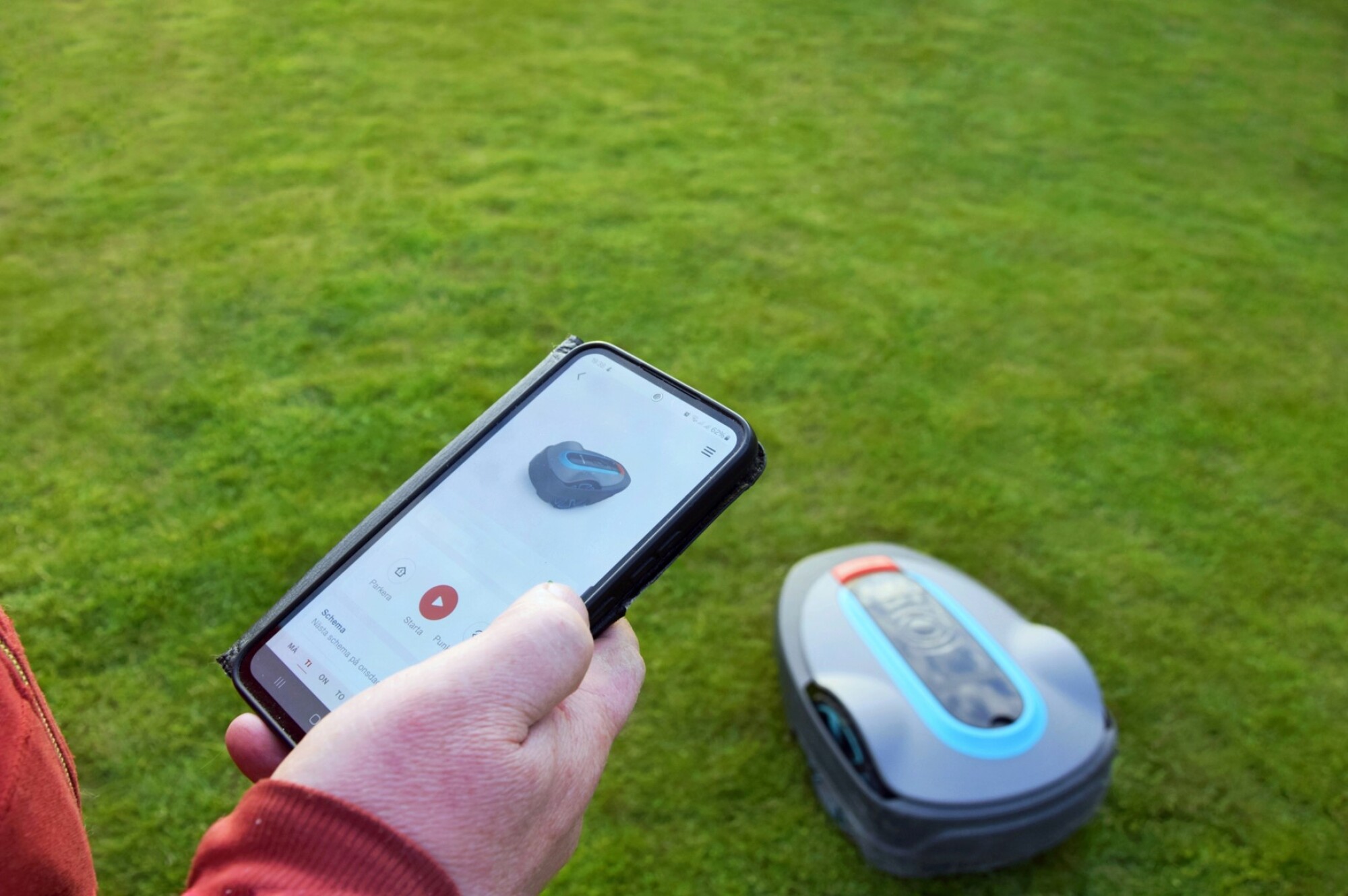 Installation robot tondeuse