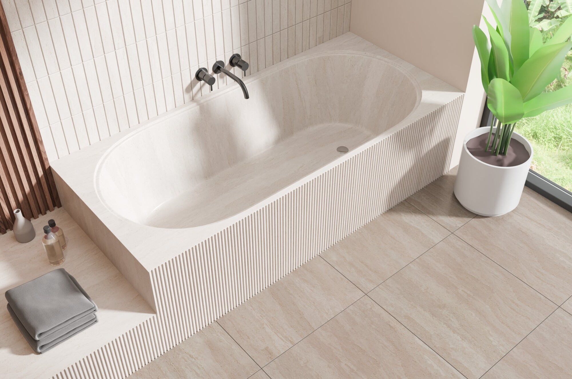 Pose de tablier de baignoire