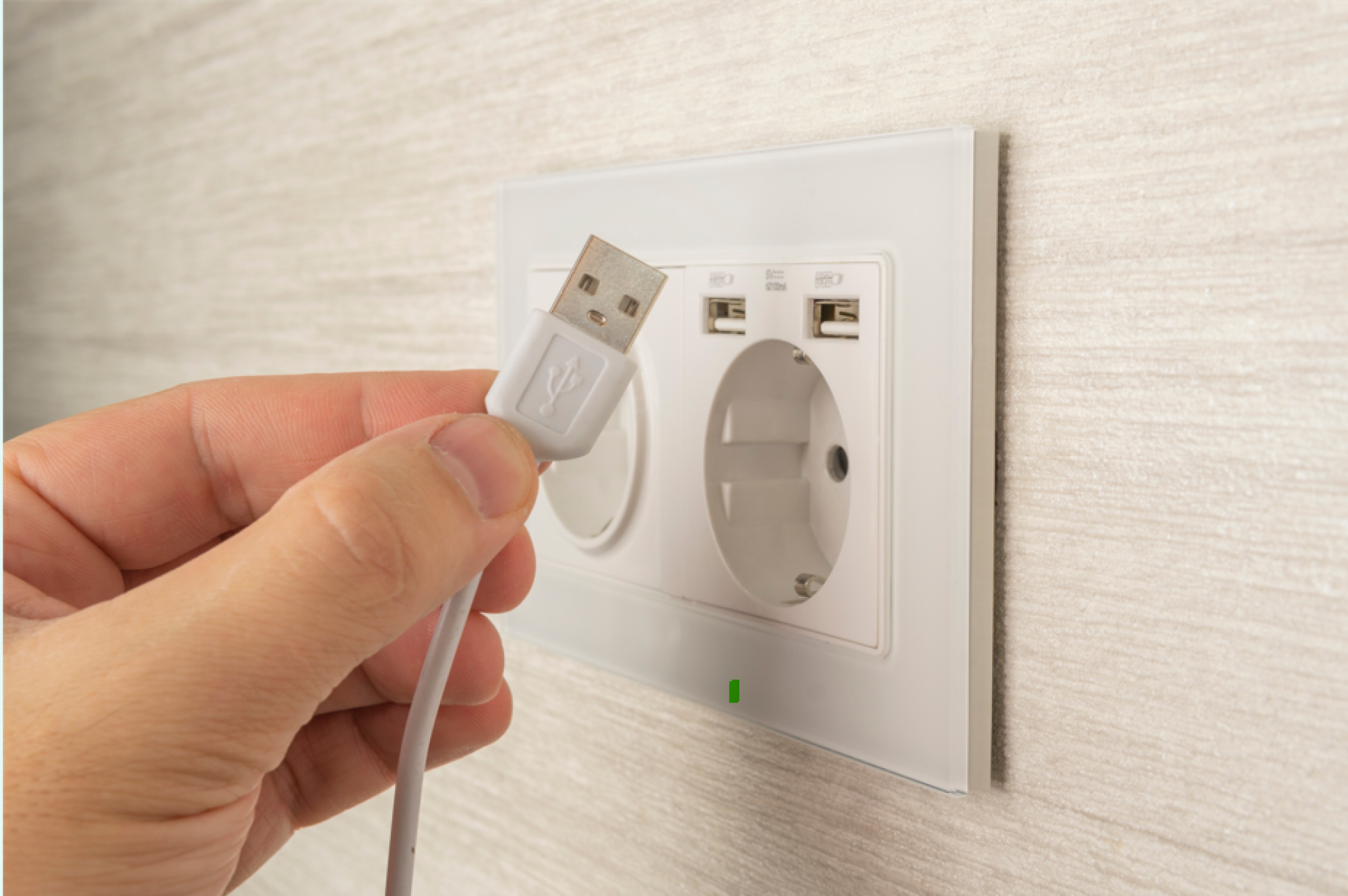 Branchement de prise usb