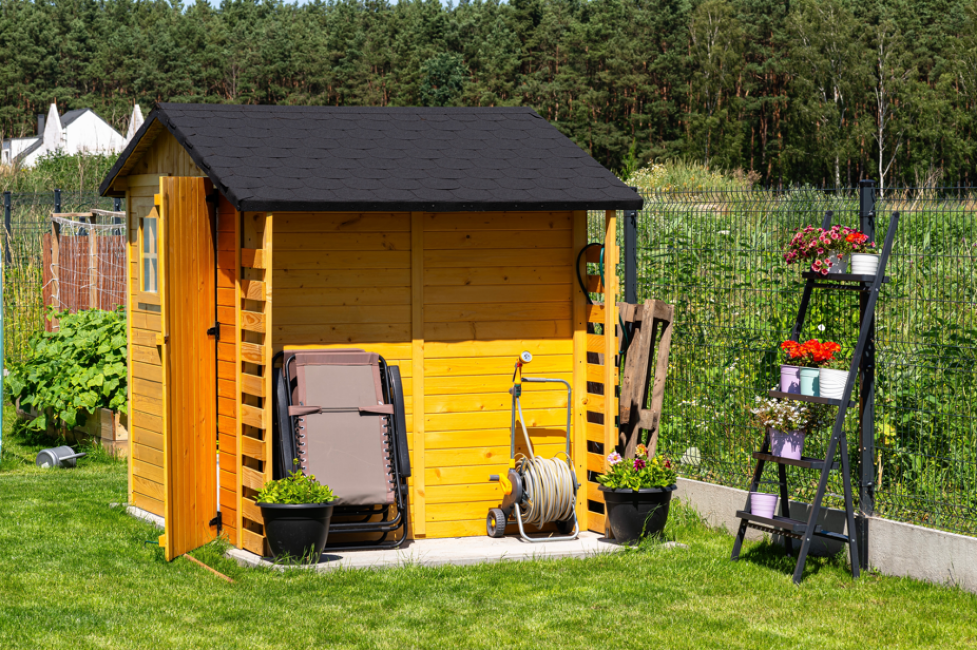 Installation d'abri de jardin