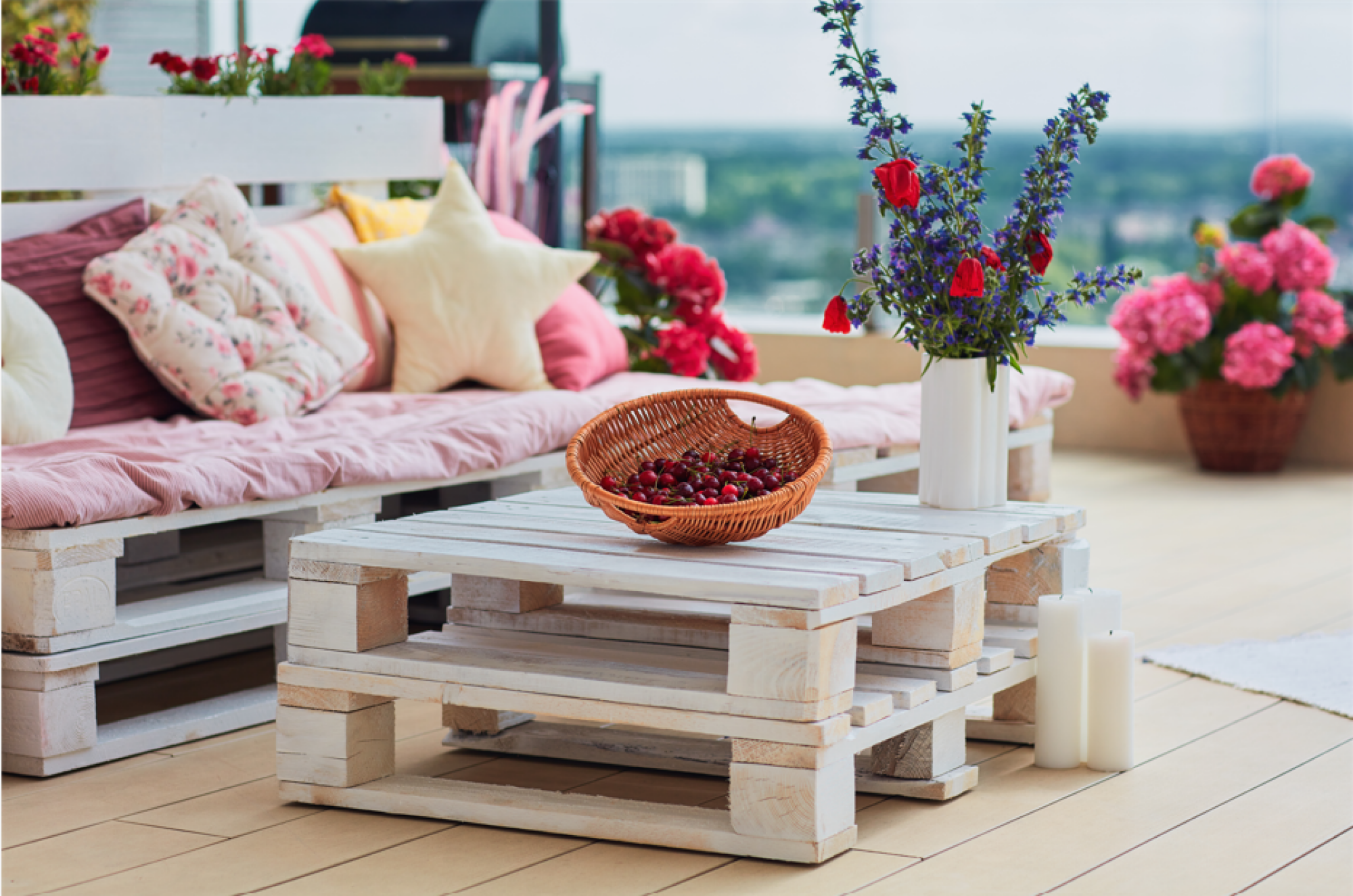 Installation de jardins avec palettes