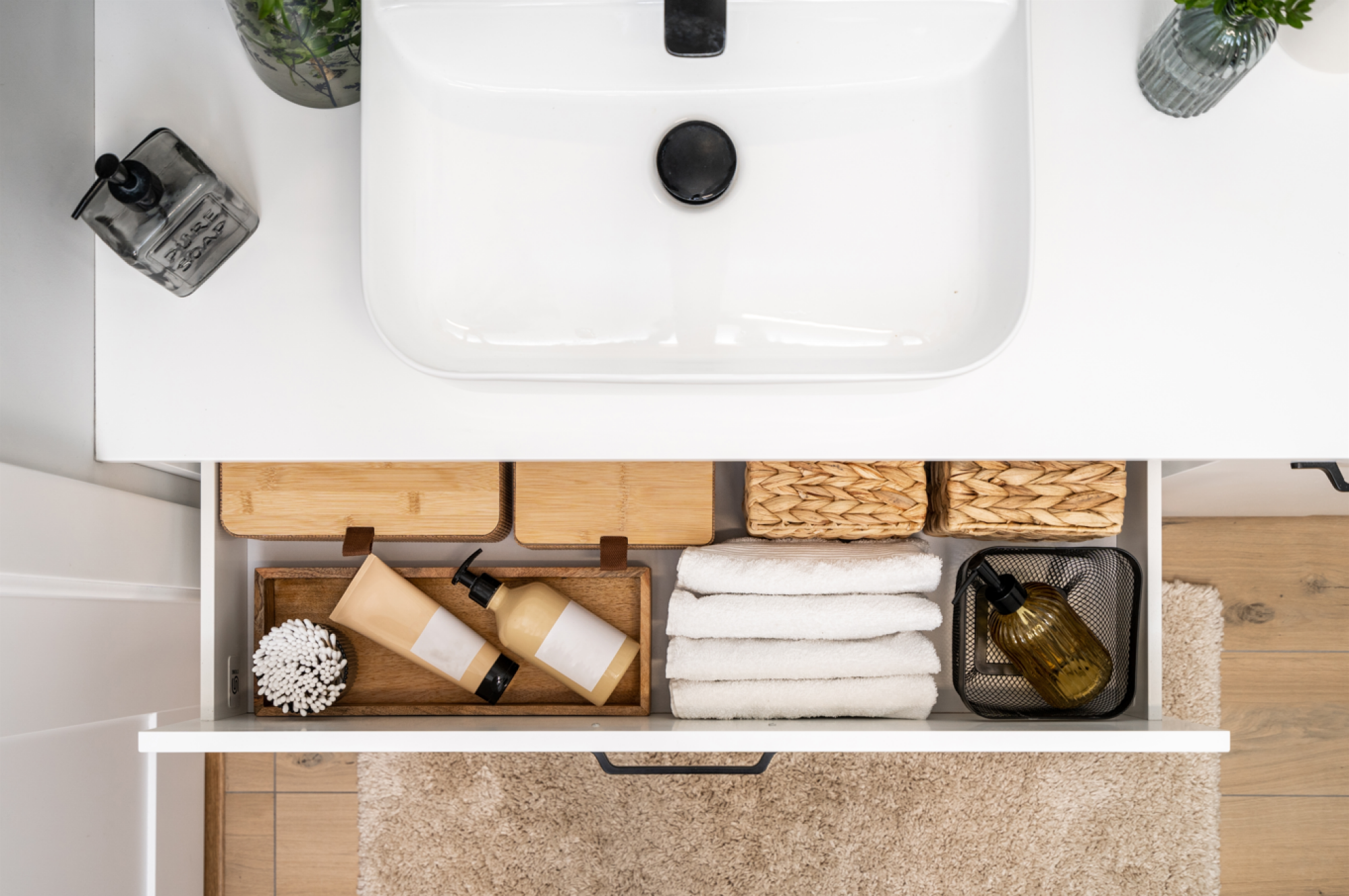 Aménagement de meuble sous lavabo