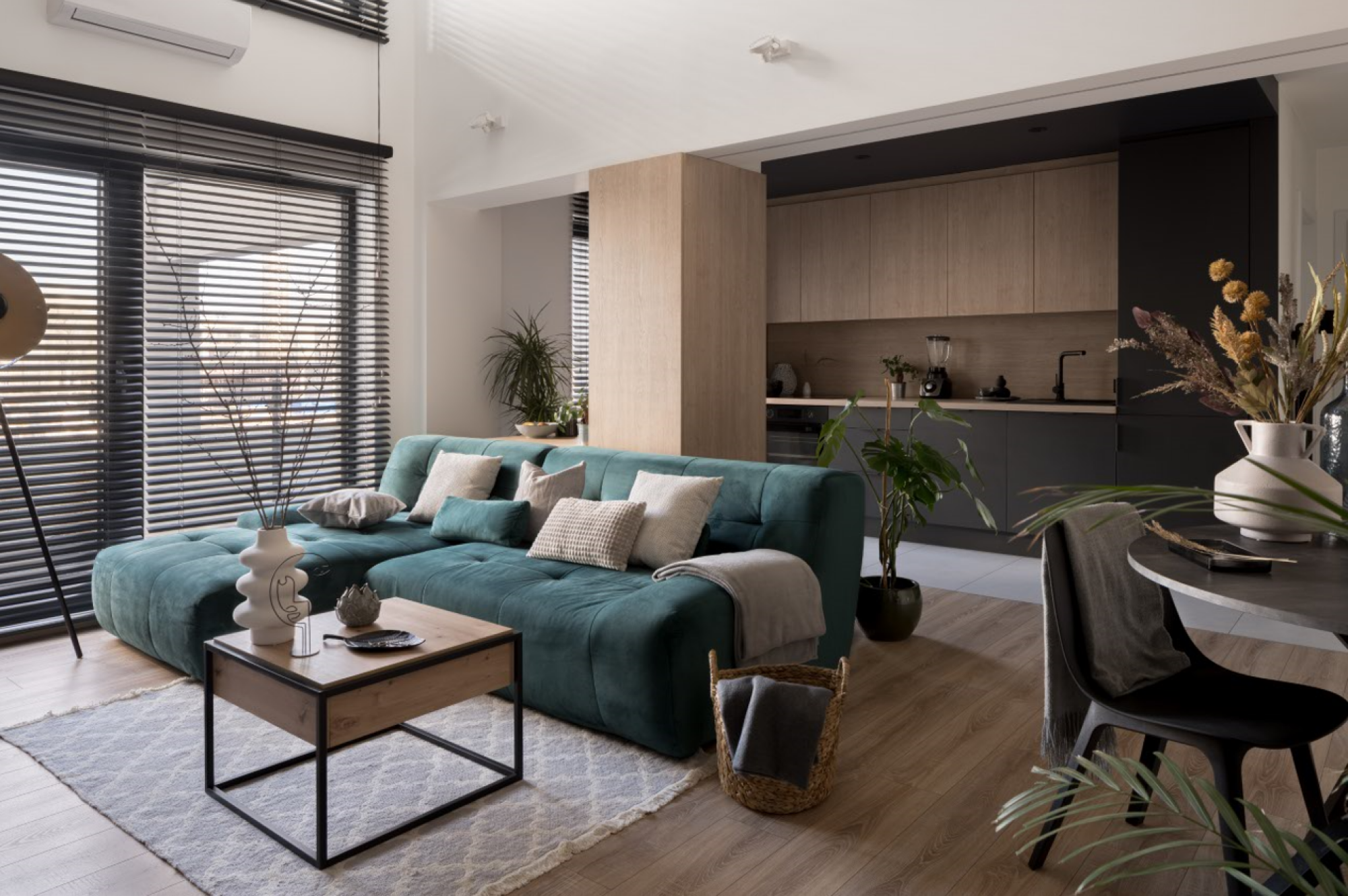 Canapé d'angle en tissu