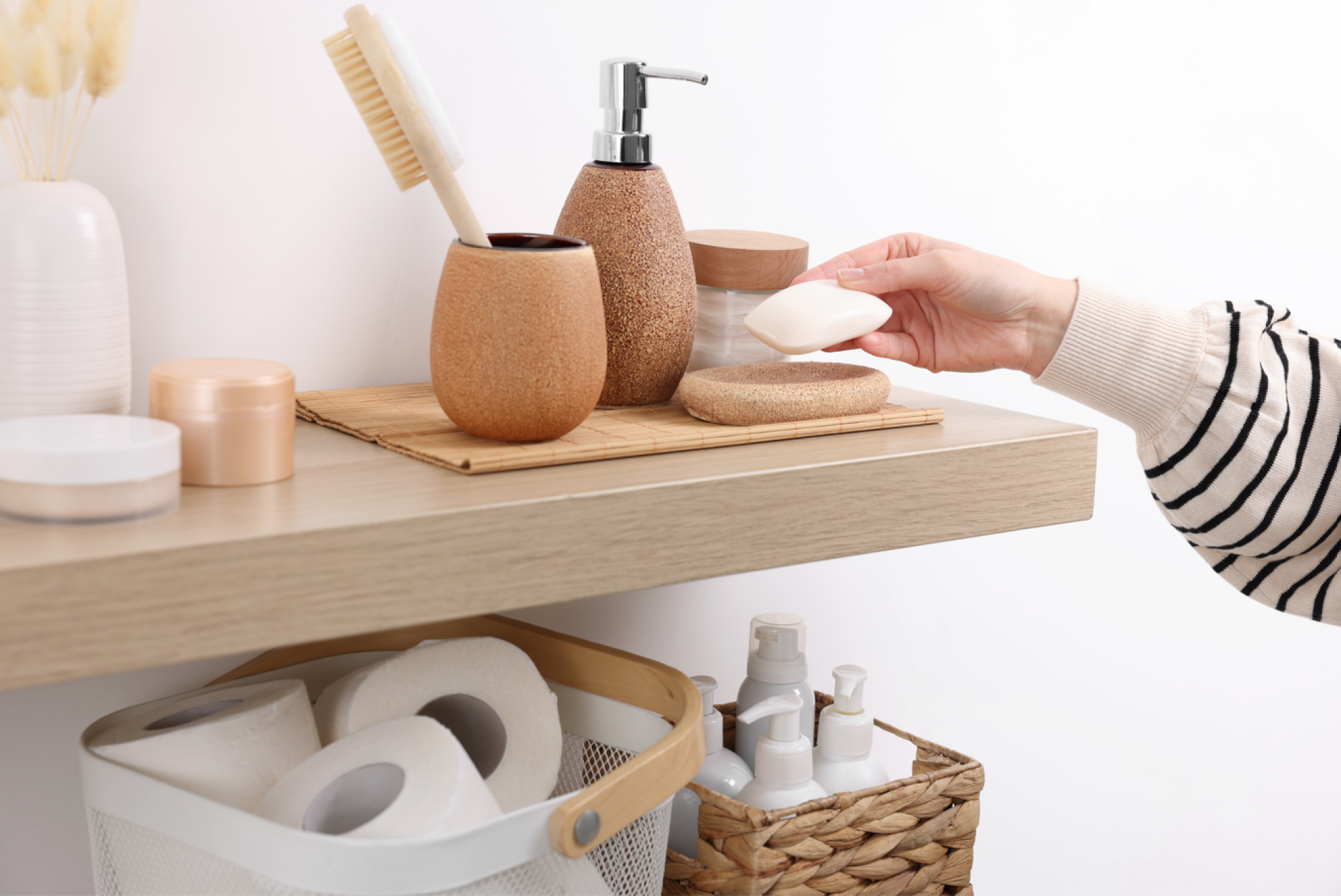 Étagère de rangement pour salle de bains