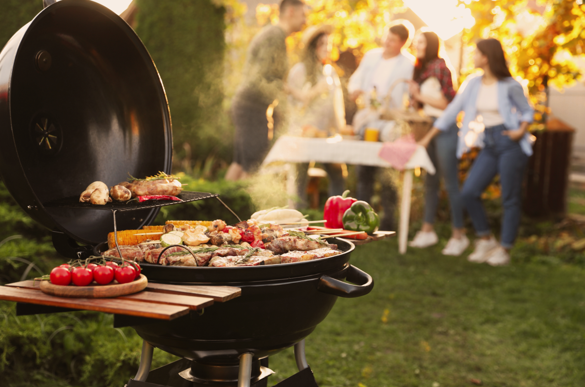 Installation de barbecue de jardin