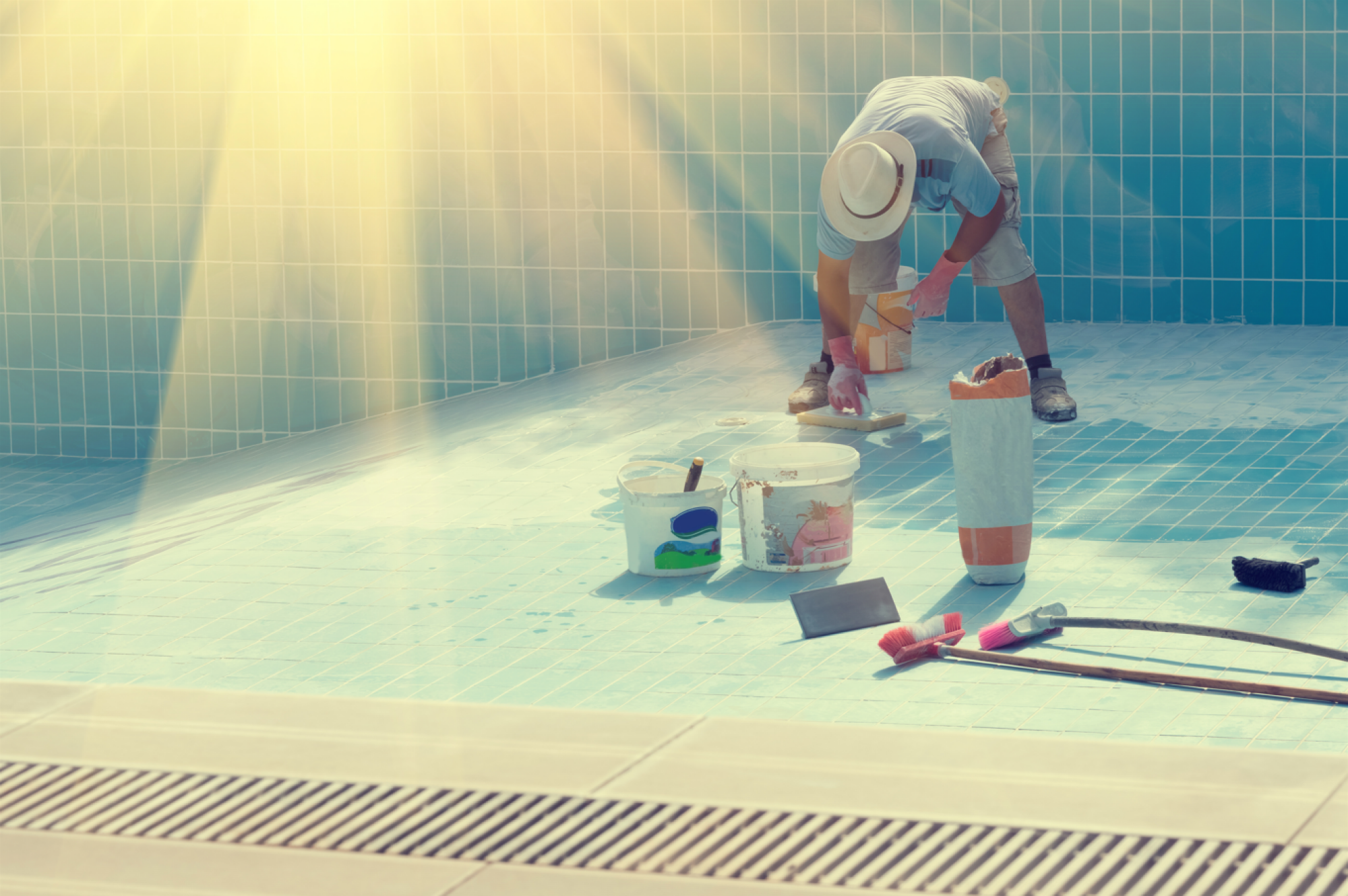 Pose de revêtements pour piscine