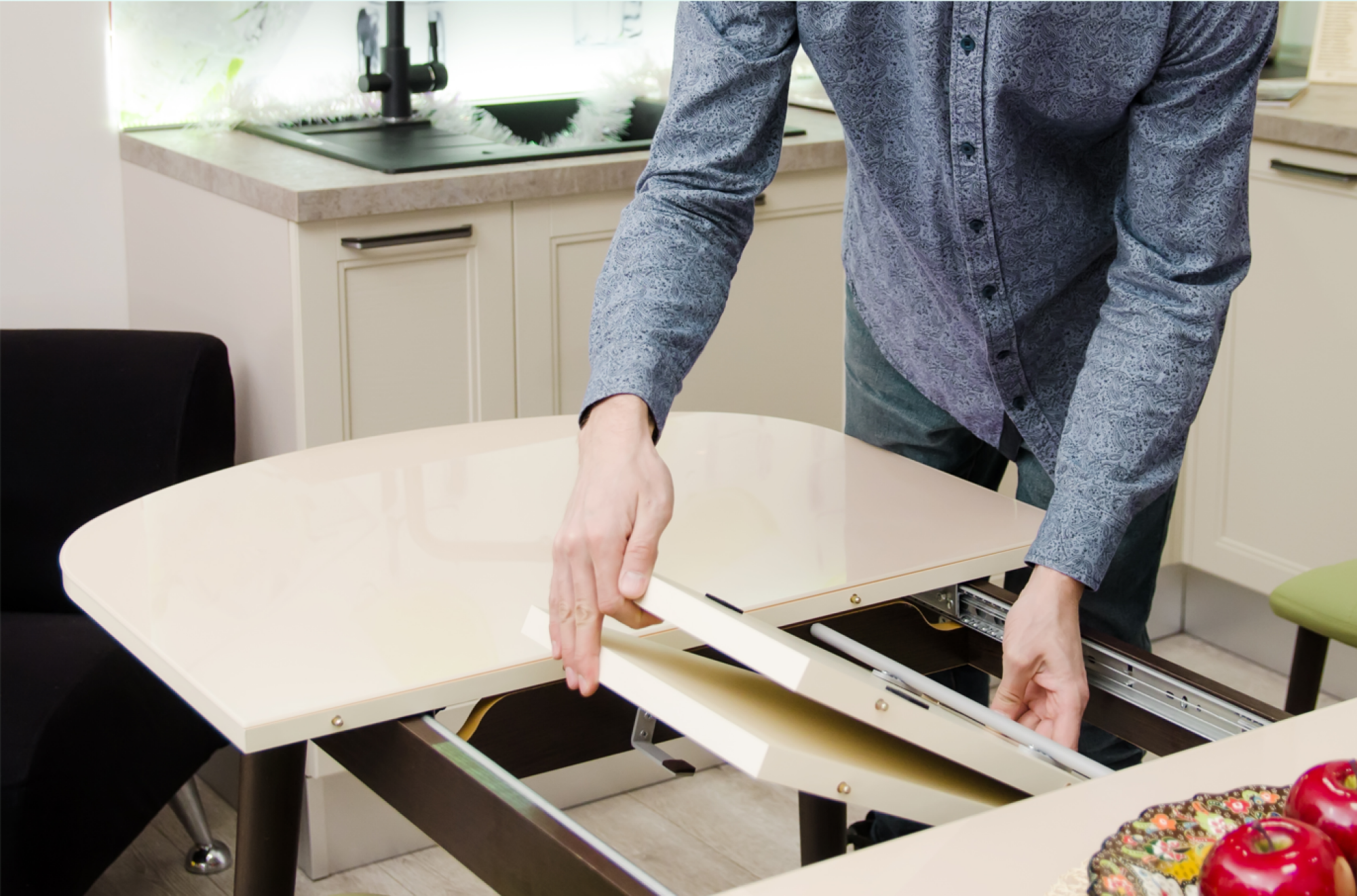 Table de repas extensible