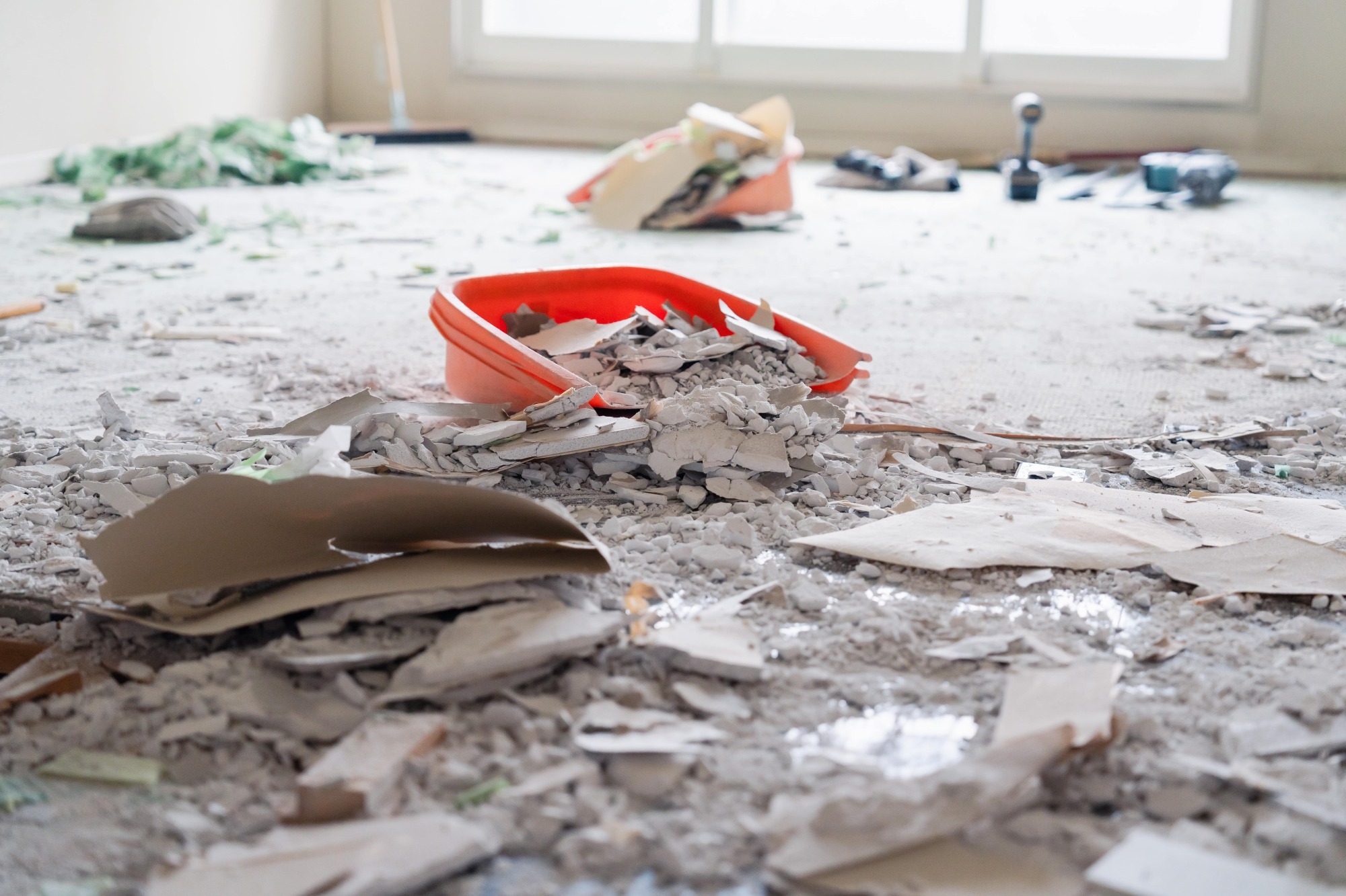 Nettoyage de zone après travaux d'amiante