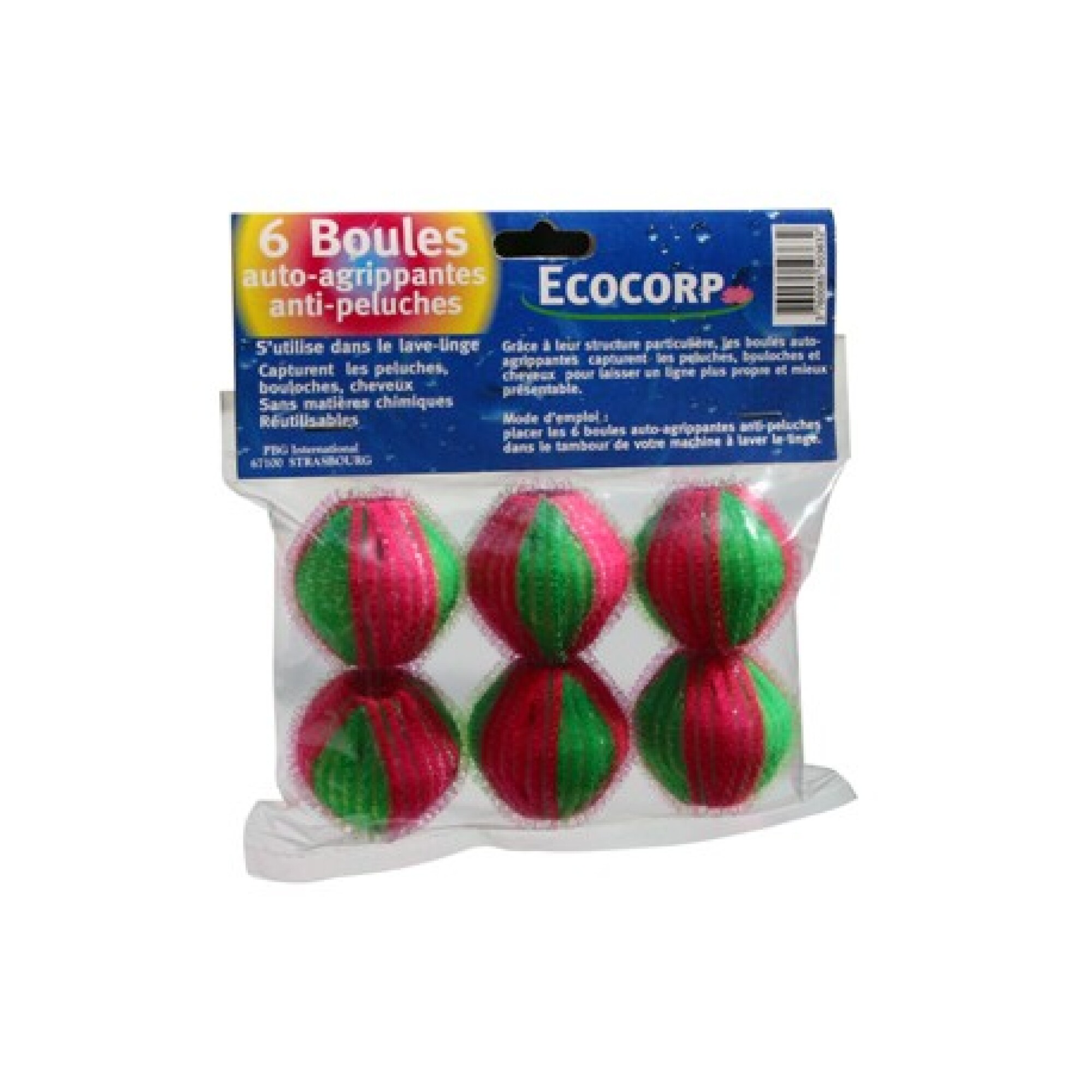 6 Boules de lavage auto-agrippantes anti-peluches