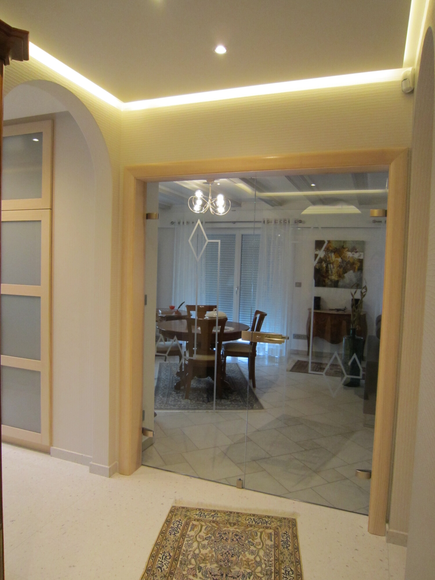Porte intérieure vitrée sur mesure