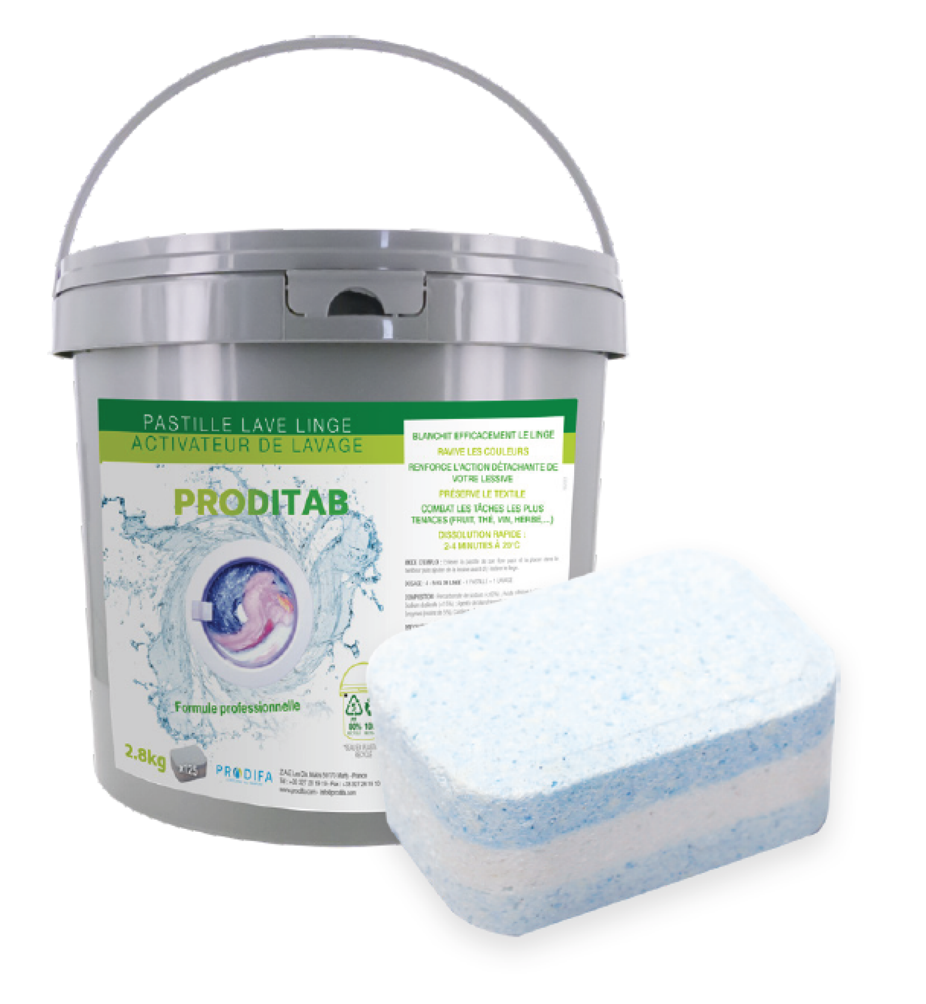 Proditab activateur lavage 125 pastilles HL010