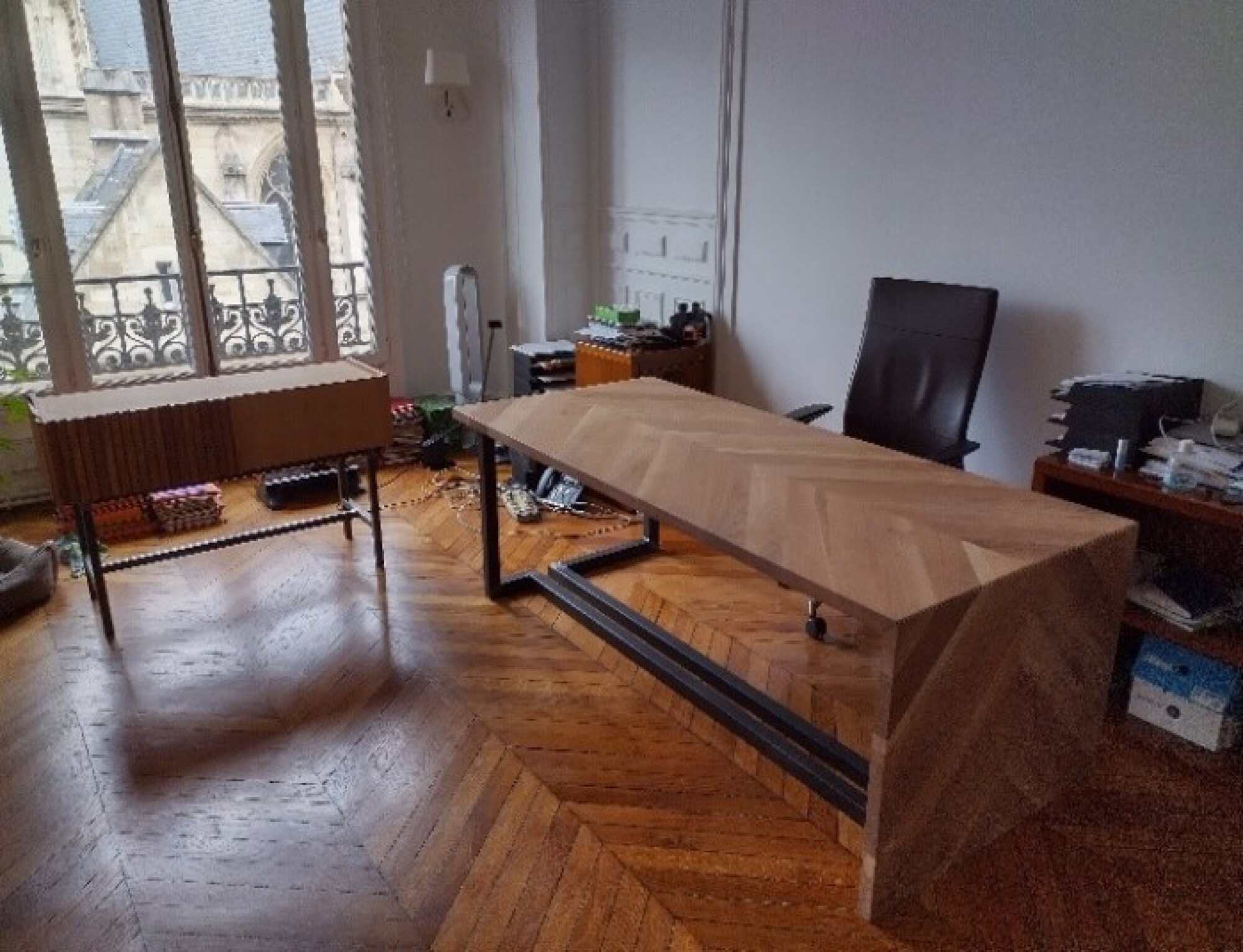 Bureau Bois Métal sur-mesure
