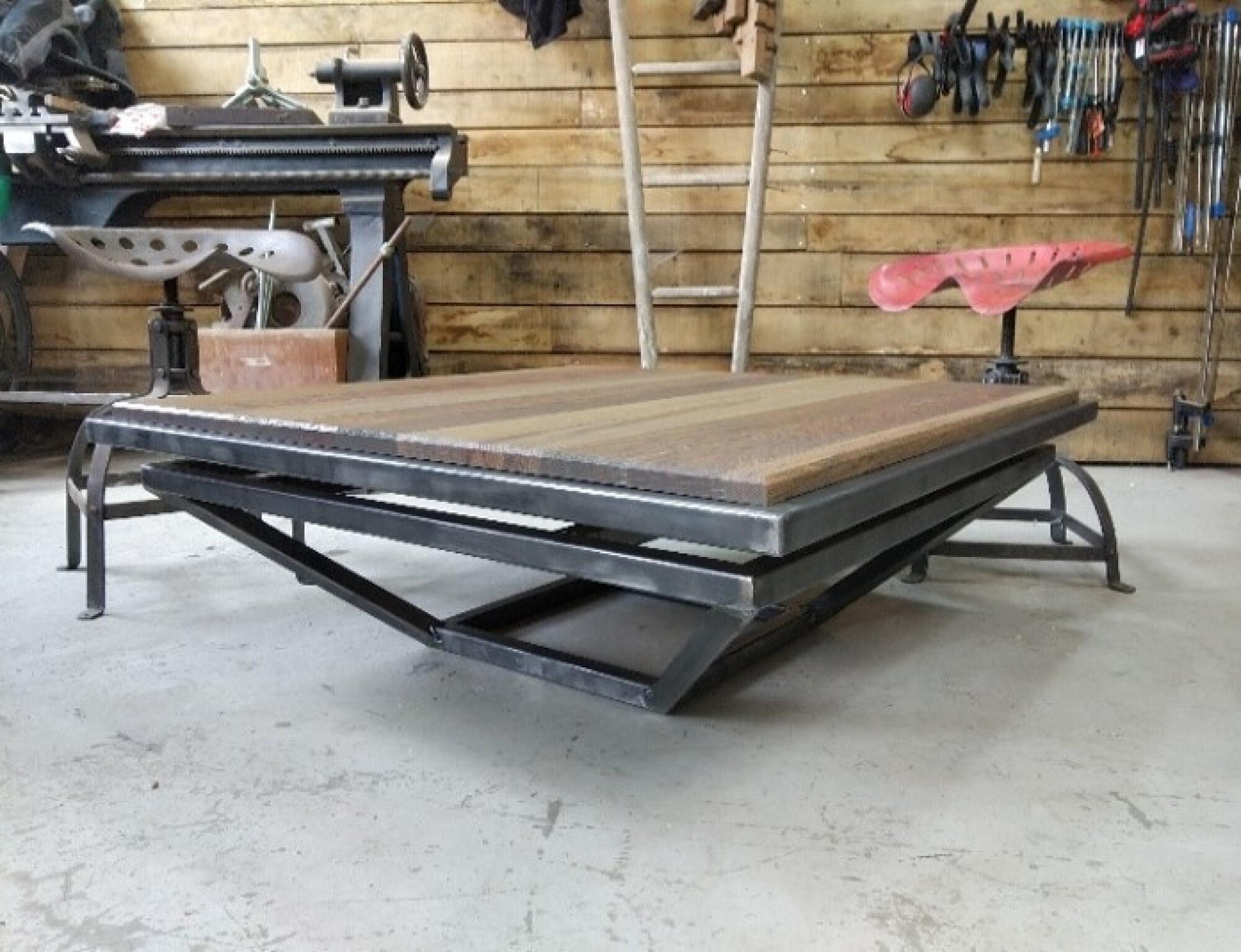 Table basse bois métal sur-mesure