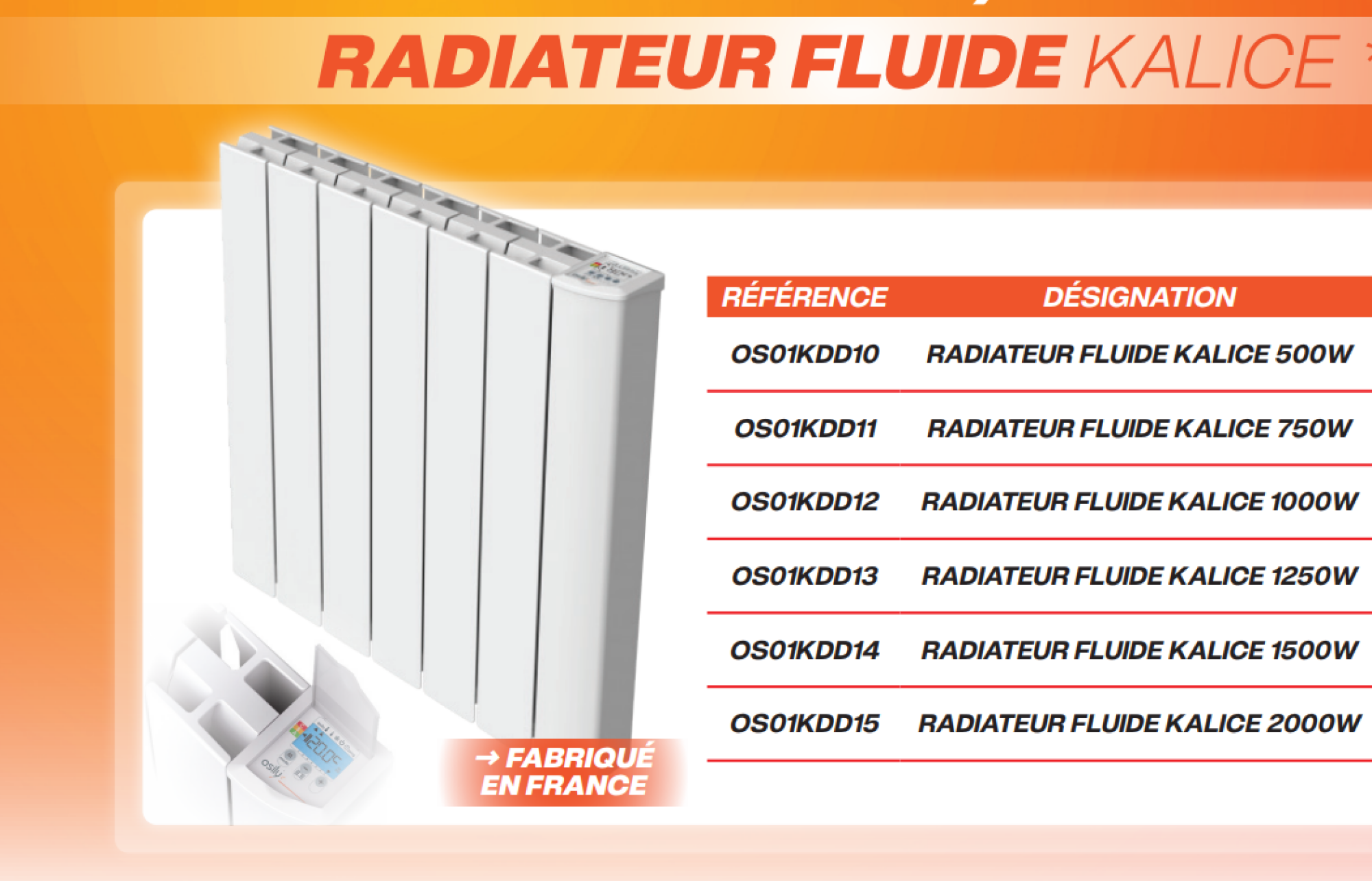 Radiateur fluide Kalice